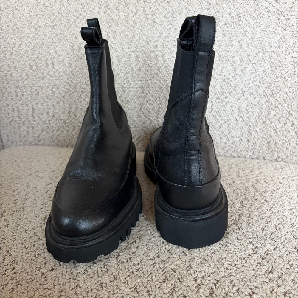 All Saints Black Leather Boots - Picture 4 of 5